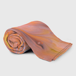 Плед флисовый Оранжевая река и краски, цвет: 3D-велсофт — фото 2