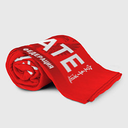 Плед флисовый Российская федерация карате - на красном фоне, цвет: 3D-велсофт — фото 2