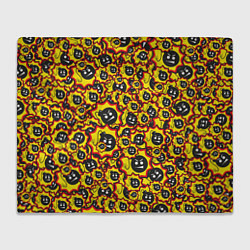 Плед флисовый Serious Sam logo pattern, цвет: 3D-велсофт