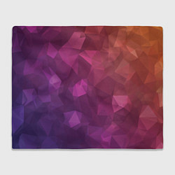 Плед флисовый Разноцветные полигоны, цвет: 3D-велсофт