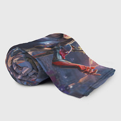Плед флисовый Девушки в защитных костюмах с подарками, цвет: 3D-велсофт — фото 2