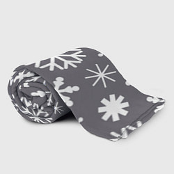 Плед флисовый Snow in grey, цвет: 3D-велсофт — фото 2