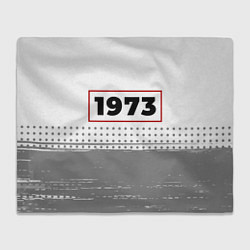 Плед флисовый 1973 - в красной рамке на светлом, цвет: 3D-велсофт