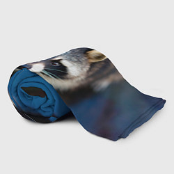Плед флисовый Застенчивый енот, цвет: 3D-велсофт — фото 2