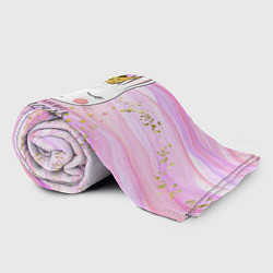 Плед флисовый Принцесса зайка с короной, цвет: 3D-велсофт — фото 2