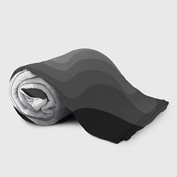 Плед флисовый Черно белые волны, цвет: 3D-велсофт — фото 2