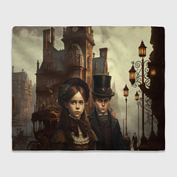Плед флисовый Victorian boy and girl, цвет: 3D-велсофт