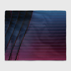 Плед Абсрактная лестничная тёмно-синяя текстура