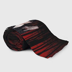 Плед флисовый Уэнсдэй красный лес, цвет: 3D-велсофт — фото 2