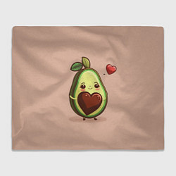 Плед флисовый Влюбленная авокадо - парные, цвет: 3D-велсофт