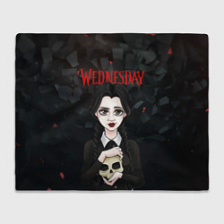Плед флисовый Wednesday black, цвет: 3D-велсофт