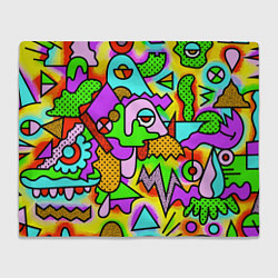 Плед флисовый Psychedelic acid, цвет: 3D-велсофт