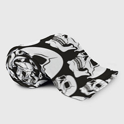 Плед флисовый Паттерн из черепов, цвет: 3D-велсофт — фото 2