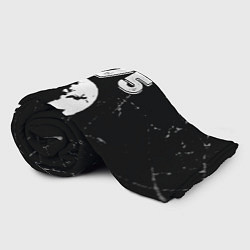 Плед флисовый На Земле с 1975: краска на темном, цвет: 3D-велсофт — фото 2