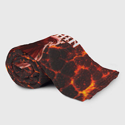 Плед флисовый Дилюк на фоне раскаленной лавы, цвет: 3D-велсофт — фото 2