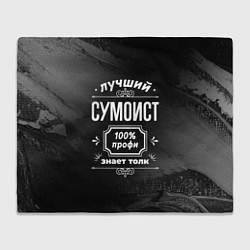 Плед флисовый Лучший сумоист: 100% профи, цвет: 3D-велсофт