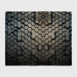 Плед флисовый Сталь и соты, цвет: 3D-велсофт