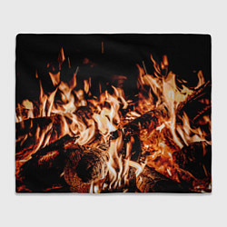 Плед флисовый Огонь-пламя, цвет: 3D-велсофт