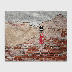 Плед флисовый Старая кирпичная стена - Бронкс, цвет: 3D-велсофт