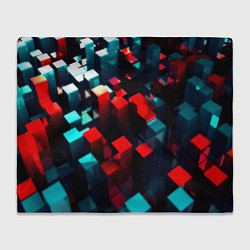 Плед флисовый Digital abstract cube, цвет: 3D-велсофт