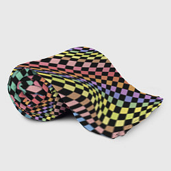 Плед флисовый Colorful avant-garde chess pattern - fashion, цвет: 3D-велсофт — фото 2