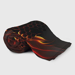 Плед флисовый Объемные огненные плиты, цвет: 3D-велсофт — фото 2