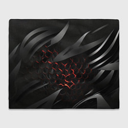 Плед флисовый Black and red abstract, цвет: 3D-велсофт