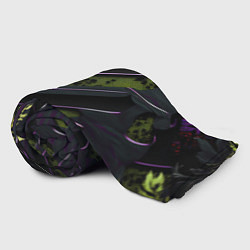 Плед флисовый Текстура с зелеными вставками, цвет: 3D-велсофт — фото 2