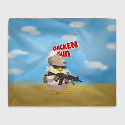 Плед флисовый Цыпленок - Чикен Ган, цвет: 3D-велсофт