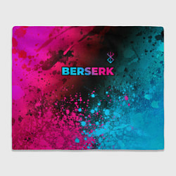 Плед флисовый Berserk - neon gradient: символ сверху, цвет: 3D-велсофт