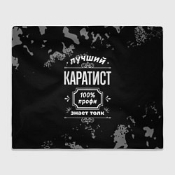 Плед флисовый Лучший каратист: 100% профи, цвет: 3D-велсофт