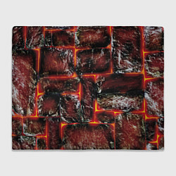 Плед флисовый Камни в пылающей лаве, цвет: 3D-велсофт