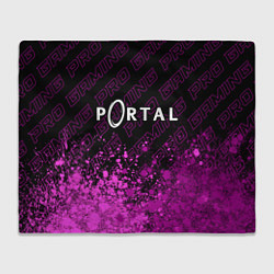 Плед флисовый Portal pro gaming: символ сверху, цвет: 3D-велсофт