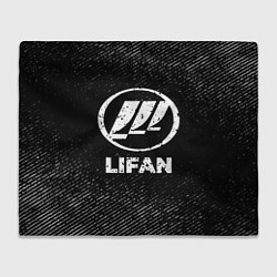 Плед флисовый Lifan с потертостями на темном фоне, цвет: 3D-велсофт