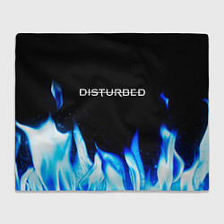 Плед флисовый Disturbed blue fire, цвет: 3D-велсофт