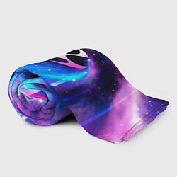 Плед флисовый Hitman неоновый космос, цвет: 3D-велсофт — фото 2