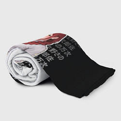 Плед флисовый Макима и иероглифы, цвет: 3D-велсофт — фото 2