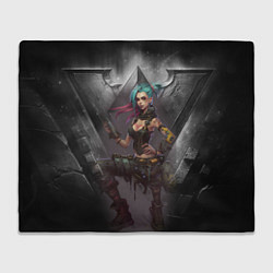 Плед флисовый Jinx art Arcane League of Legends, цвет: 3D-велсофт