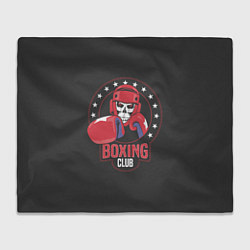 Плед флисовый Boxing club - боксёр, цвет: 3D-велсофт