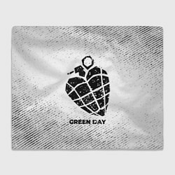 Плед флисовый Green Day с потертостями на светлом фоне, цвет: 3D-велсофт