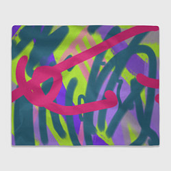 Плед флисовый Цветастая графика, цвет: 3D-велсофт