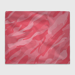 Плед флисовый Pink military, цвет: 3D-велсофт