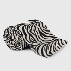 Плед флисовый Полосатая шкура зебры, белого тигра, цвет: 3D-велсофт — фото 2