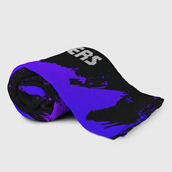 Плед флисовый The Killers purple grunge, цвет: 3D-велсофт — фото 2