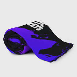 Плед флисовый Arctic Monkeys purple grunge, цвет: 3D-велсофт — фото 2