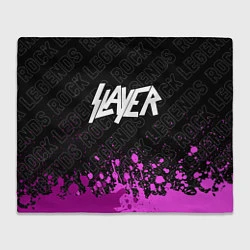 Плед флисовый Slayer rock legends: символ сверху, цвет: 3D-велсофт