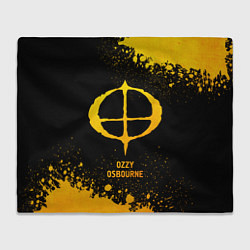 Плед флисовый Ozzy Osbourne - gold gradient, цвет: 3D-велсофт