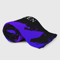 Плед флисовый Queen purple grunge, цвет: 3D-велсофт — фото 2