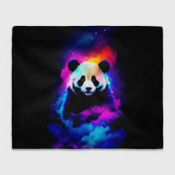 Плед флисовый Панда и краски, цвет: 3D-велсофт