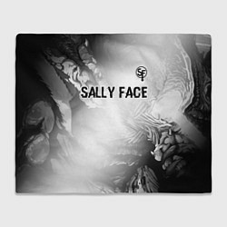 Плед флисовый Sally Face glitch на светлом фоне: символ сверху, цвет: 3D-велсофт